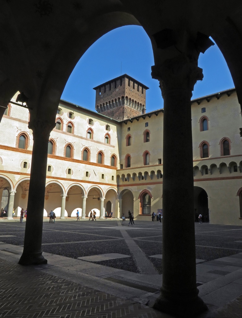 Bona of Savoy's Tower and Cortile della Rocchetta